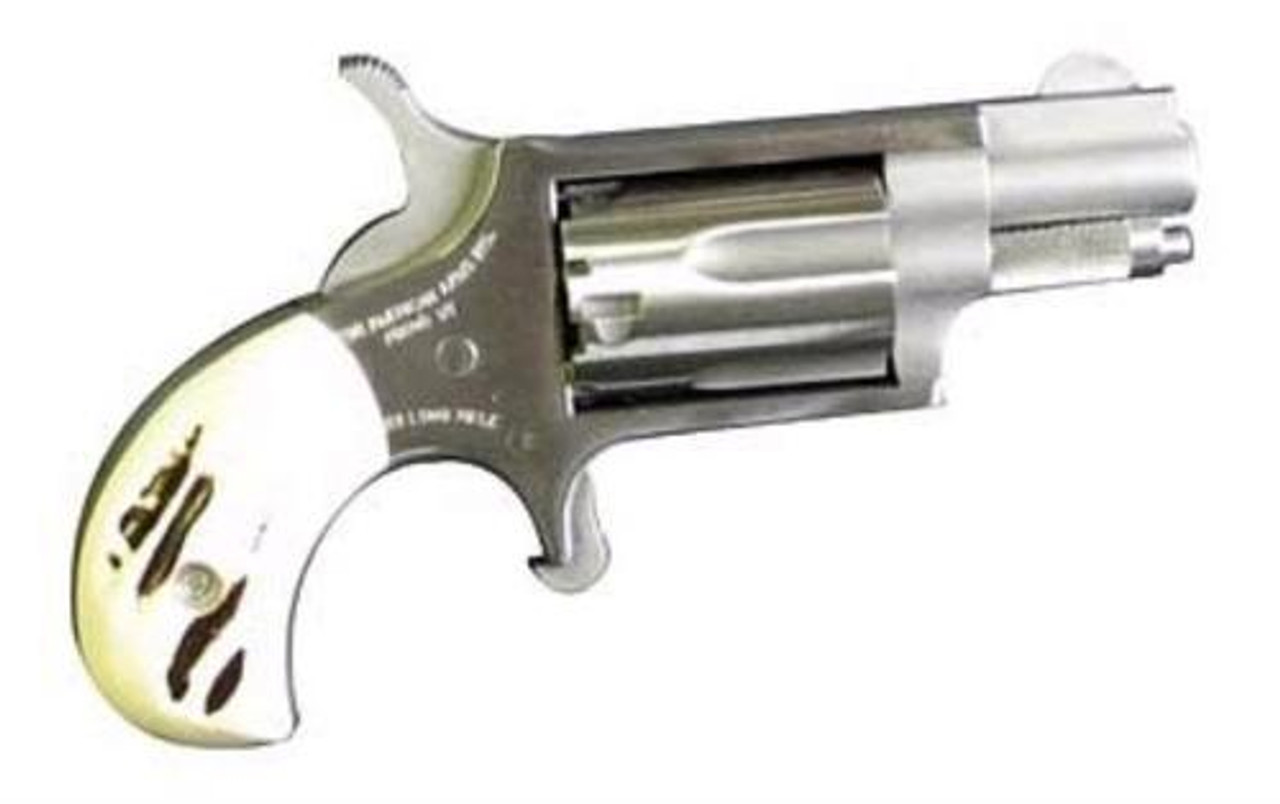 North American Arms Mini Revolver 22LR, 1.125" Barrel, SS Finish, Imitation Stag Grips 5Rd North American Arms Mini Revolver 22LR, 1.125" Barrel, SS Finish, Imitation Stag Grips 5Rd