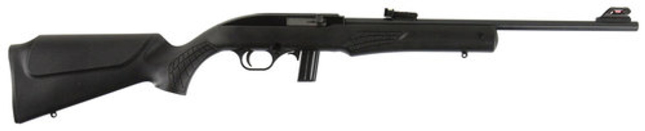 Rossi 22LR, 18" Barrel, Black, Synthetic Stock, 10Rd, Adjustable Fiber Optic Sights Rossi 22LR, 18" Barrel, Black, Synthetic Stock, 10Rd, Adjustable Fiber Optic Sights