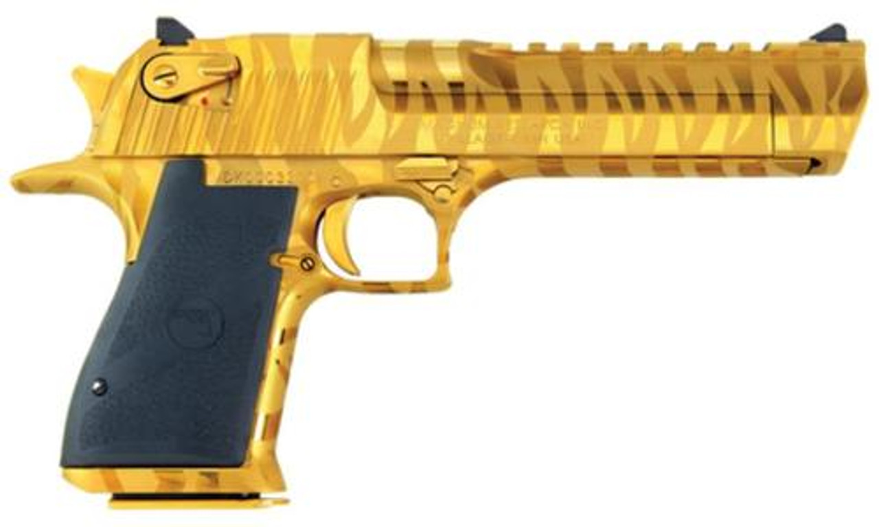 Magnum Research Desert Eagle Mark XIX Pistol .44 Magnum 6" Barrel Titanium Gold With Tiger Strips 7rd Magnum Research Desert Eagle Mark XIX Pistol .44 Magnum 6" Barrel Titanium Gold With Tiger Strips 7rd