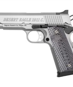 Magnum Research Desert Eagle 1911 C Model 45 ACP 4.3" Barrel Stainless Steel Finish Double Diamond Checkered Wood Grips 8rd