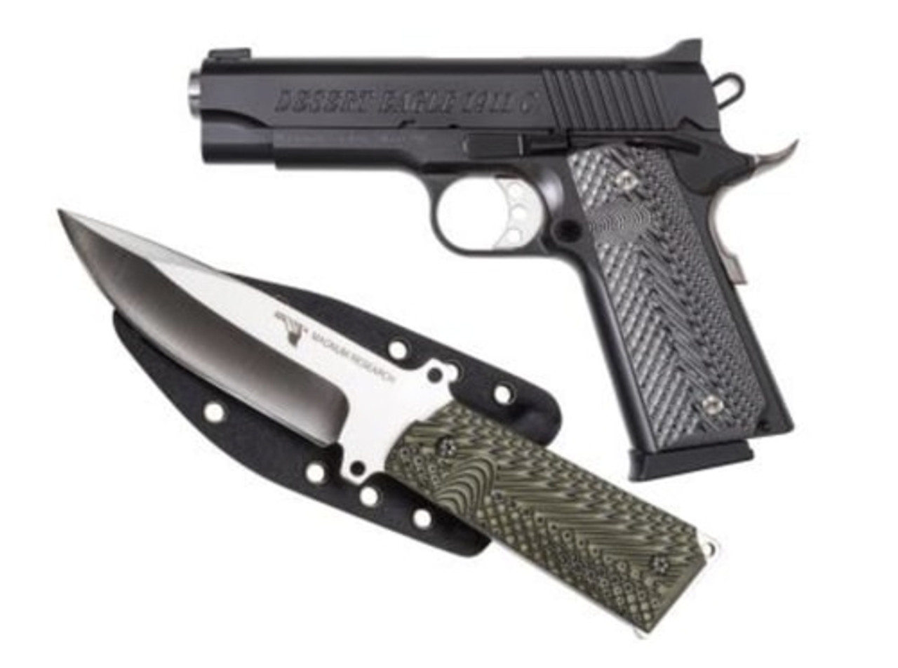 Desert Eagle 1911C Pistol/Knife Combo, 45 ACP, 4.3" Barrel, Knife & Sheath Desert Eagle 1911C Pistol/Knife Combo, 45 ACP, 4.3" Barrel, Knife & Sheath