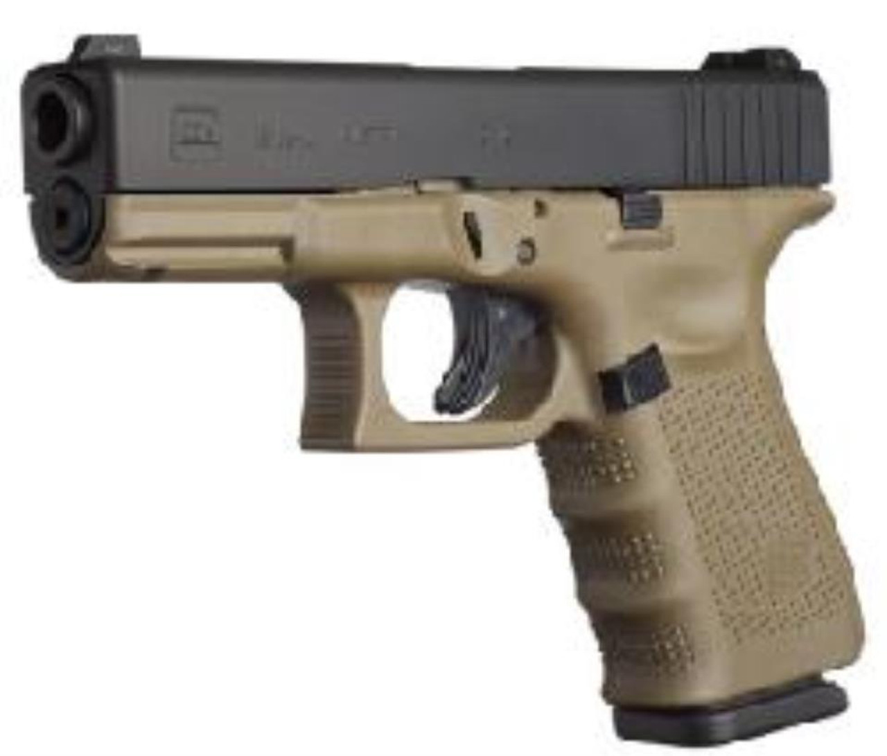 Glock G19 Gen4 9mm 4" Barrel Olive Drab Frame Fixed Sights 15rd Mags Austrian Made Glock G19 Gen4 9mm 4" Barrel Olive Drab Frame Fixed Sights 15rd Mags Austrian Made