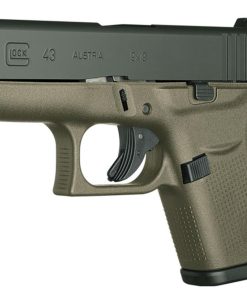 Glock 43, 9mm, 3.39" Barrel, 6rd, Fixed Sights, OD Green
