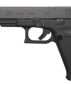Glock G34 9mm Gen 5 MOS, 5.3", 17rd, Adjustable Sights, Front Serrations