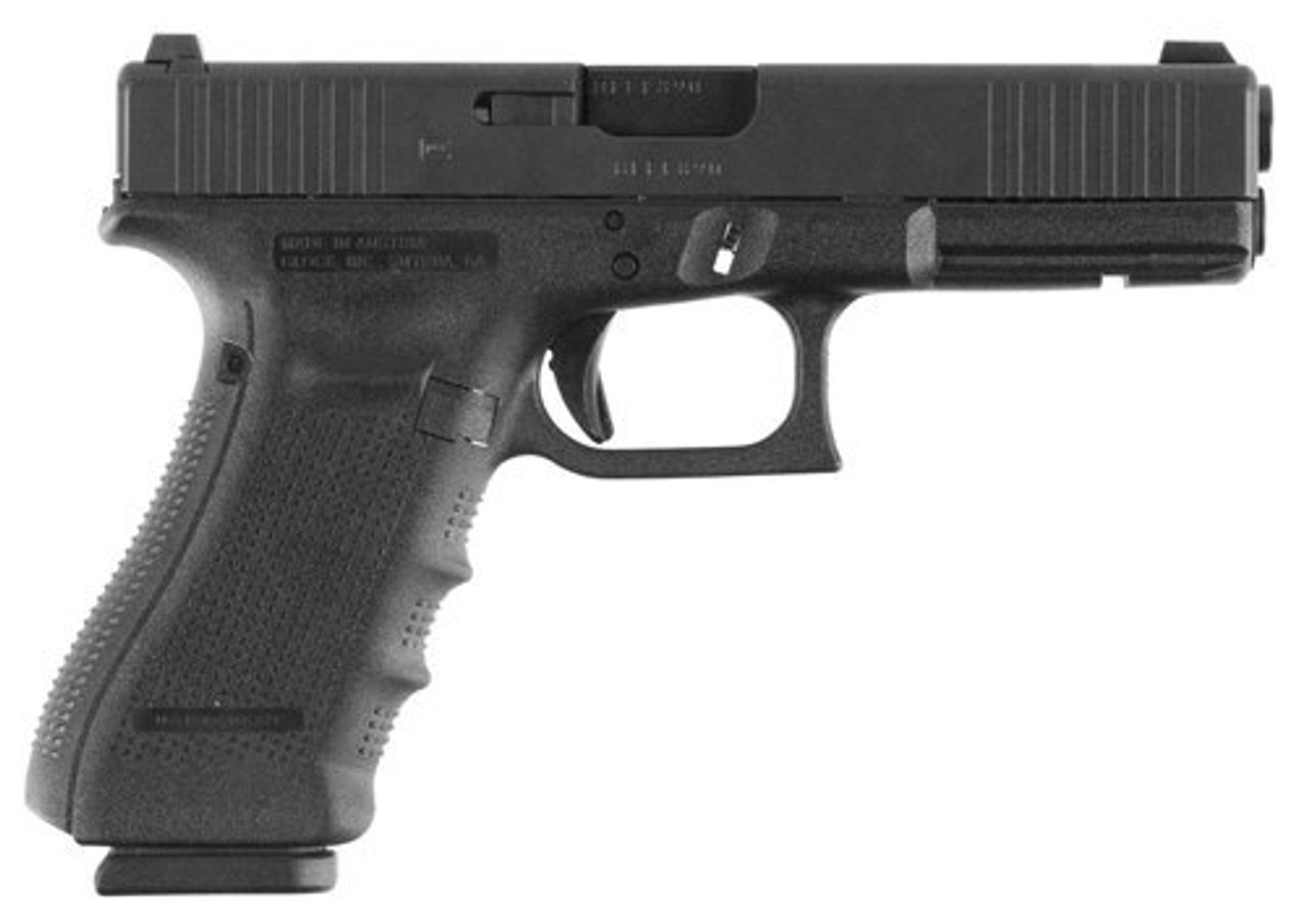 Glock 17 G4 9mm, Front Glock Night Sight, Serrated Slide, Extended Controls,10rd Glock 17 G4 9mm, Front Glock Night Sight, Serrated Slide, Extended Controls,10rd