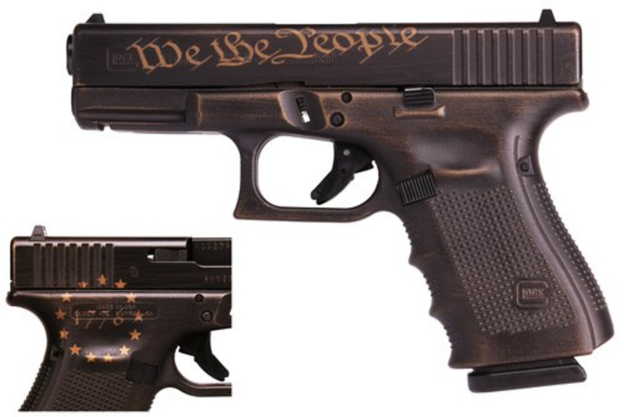Glock 19 Gen 4 Preamble Special Edition We the People 1776 9mm, 3x15rd Mags Glock 19 Gen 4 Preamble Special Edition We the People 1776 9mm, 3x15rd Mags