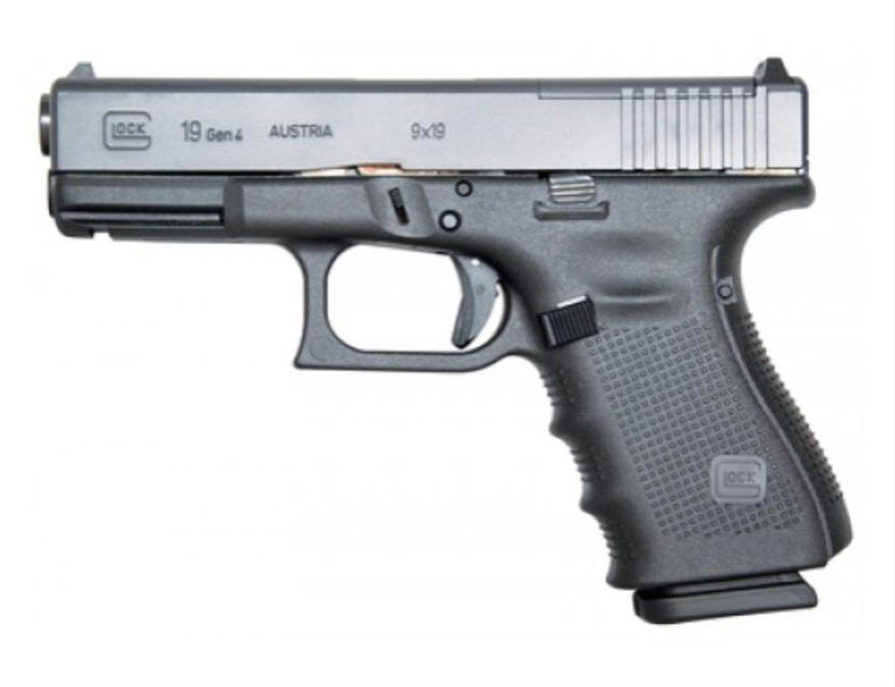 Glock G19 Gen4, MOS 9mm, 4" Barrel, Fixed Sights, 15rd Glock G19 Gen4, MOS 9mm, 4" Barrel, Fixed Sights, 15rd