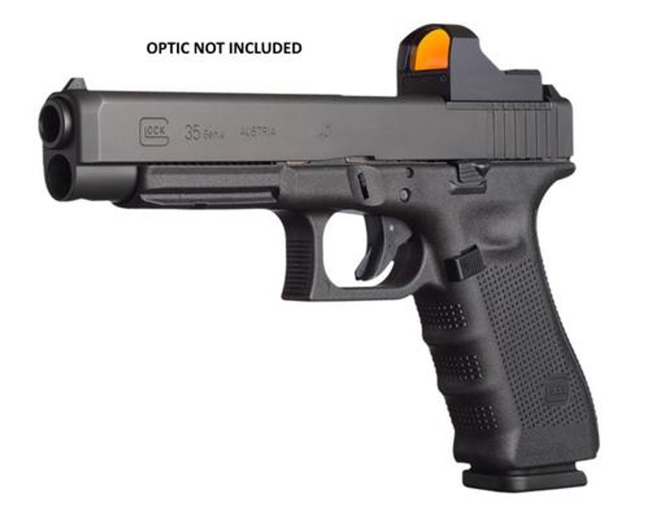 Glock, 35 Gen4, Competition, Modular Optic System, Striker Fired, Full Size, 40S&W, 5.31" Barrel, Polymer Frame, Matte Finish, Adjustable Sights, 15Rd, 3 Magazines Glock, 35 Gen4, Competition, Modular Optic System, Striker Fired, Full Size, 40S&W, 5.31" Barrel, Polymer Frame, Matte Finish, Adjustable Sights, 15Rd, 3 Magazines