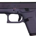 Glock G42 Gray .380ACP, 3.25" Barrel Fixed Sights, Gray 6rd Mag