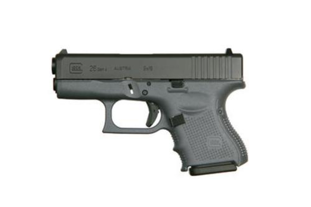 Glock G26 Gen4, 9mm, 3.46",, , Gray Frame, 10 rd Glock G26 Gen4, 9mm, 3.46",, , Gray Frame, 10 rd