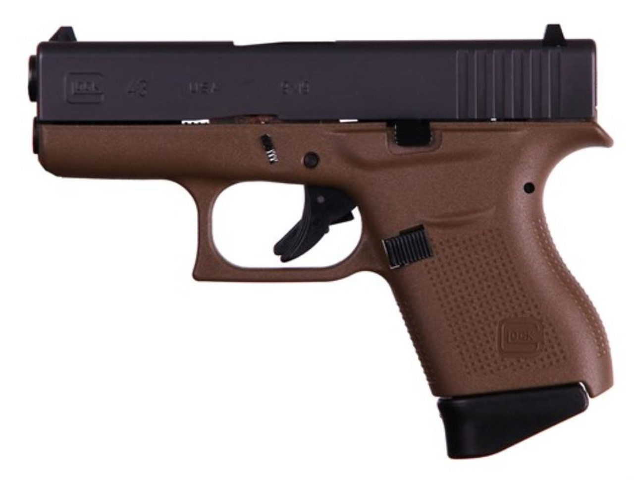 Glock G43 Gen3 9MM 3.4" Barrel Flat Dark Earth 6rd Mag Glock G43 Gen3 9MM 3.4" Barrel Flat Dark Earth 6rd Mag