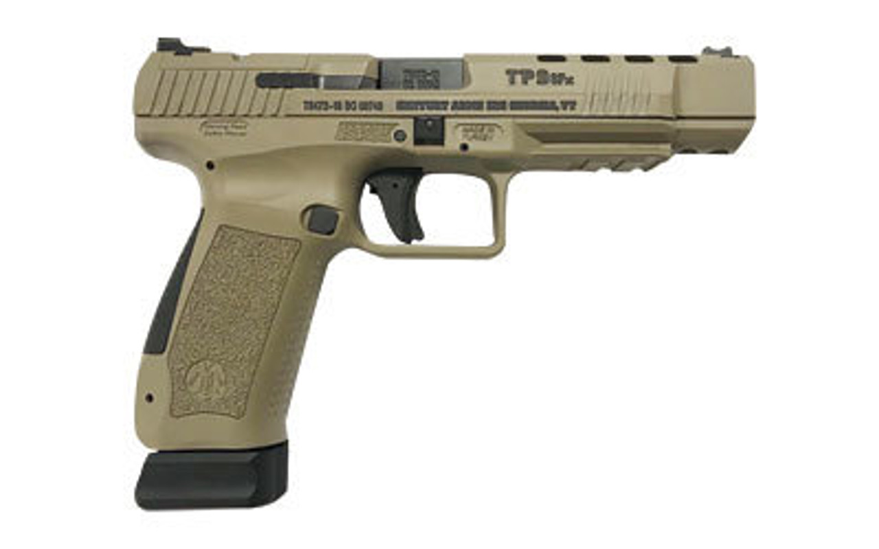 Canik TP9SFx 9MM, 5.2" Match Bbl, Flat Dark Earth, 2x20 Rcd Mags Canik TP9SFx 9MM, 5.2" Match Bbl, Flat Dark Earth, 2x20 Rcd Mags