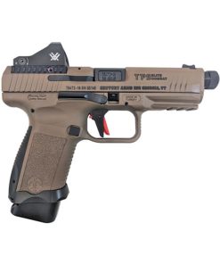 Canik TP9SF Combat 9mm, 4.78" Threaded Barrel, Mag Well, FDE, Vortex Viper, 15rnd Mags