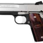 Sig 1911 45 ACP 4.2In C3 2-Tone SAO Contrast Sights Rosewood Grip (2) 7RD Steel MAG