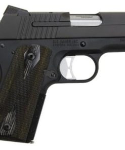 Sig 1911 45 ACP 3.3In Nitron Black SAO Siglite Blackwood Grip (2) 7RD Steel MAG