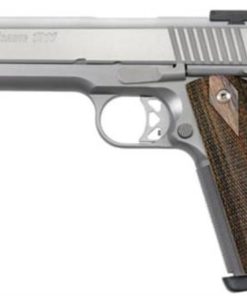 Sig 1911 9MM, 5" Barrel, Match Elite Stainless Finish SAO Adjustable Sights Blackwood Grip (2) 9RD Steel MAG