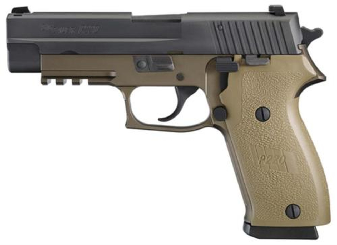 Sig P220 45 ACP 4.4In Combat 2-Tone Flat Dark Earth Da/Sa Siglite Flat Dark Earth Polymer Grip (1) 10Rd (1) 8RD Steel MAG CA Compliant Sig P220 45 ACP 4.4In Combat 2-Tone Flat Dark Earth Da/Sa Siglite Flat Dark Earth Polymer Grip (1) 10Rd (1) 8RD Steel MAG CA Compliant