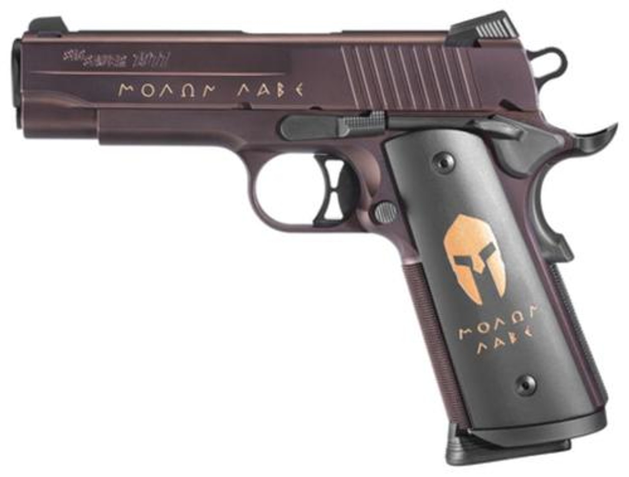 Sig 1911 45 ACP 4.2In Spartan ORB SAO Siglite Spartan Grip (2) 8RD Steel MAG Sig 1911 45 ACP 4.2In Spartan ORB SAO Siglite Spartan Grip (2) 8RD Steel MAG