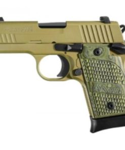 Sig P938 Scorpion Flat Dark Earth SAO 9MM 3" Barrel Green G10 Grip 7rd Mag MA Compliant