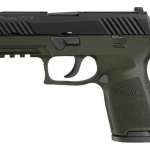 Sig P320C Striker 9mm Siglite Night Sights OD Green Nitron Finish 15rd Mags