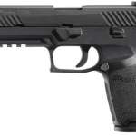 Sig P320 45 ACP 4.7In Nitron Black, Striker Contrast Sights Modular Polymer Grip (2) 10Rd Steel MAG Rail