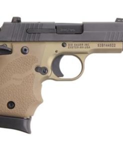 Sig P938 9MM 3IN Combat 2-Tone Flat Dark Earth SAO Siglite Flat Dark Earth Rubber Grip (1) 7RD Steel MAG Ambi Safety