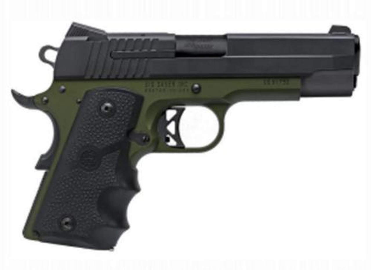 Sig 1911 Army Compact C3 45 ACP, 4.2" Barrel, Army Green/Black TALO Exclusive, 7rd MAg Sig 1911 Army Compact C3 45 ACP, 4.2" Barrel, Army Green/Black TALO Exclusive, 7rd MAg