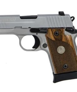 Sig P938, 9mm, 3", 6rd/7rd, Night Sights, Ambidextrous Safety, Wood Grips, Stainless