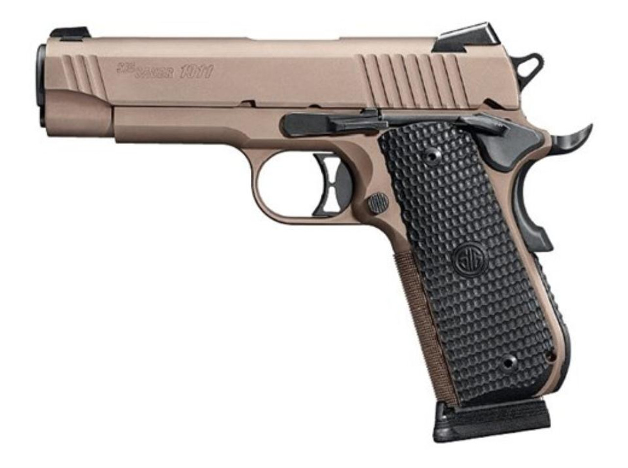 Sig 1911 Emperor Scorpion 357 Sig 4.2" Barrel Flat Dark Earth g10 Grips 8rd Mag Sig 1911 Emperor Scorpion 357 Sig 4.2" Barrel Flat Dark Earth g10 Grips 8rd Mag