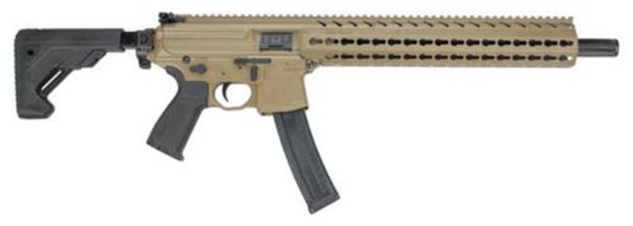 Sig MPX Carbine 9mm,16" Barrel, Telescoping Black Stock, Flat Dark Earth Cerakote/Black,, rd, 30 rd Sig MPX Carbine 9mm,16" Barrel, Telescoping Black Stock, Flat Dark Earth Cerakote/Black,, rd, 30 rd