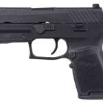 Sig P320 Compact 9mm Double, 3.9",Black, Lima320 Red Laser Grip, NS, Black Nitron SS Slide, 15rd