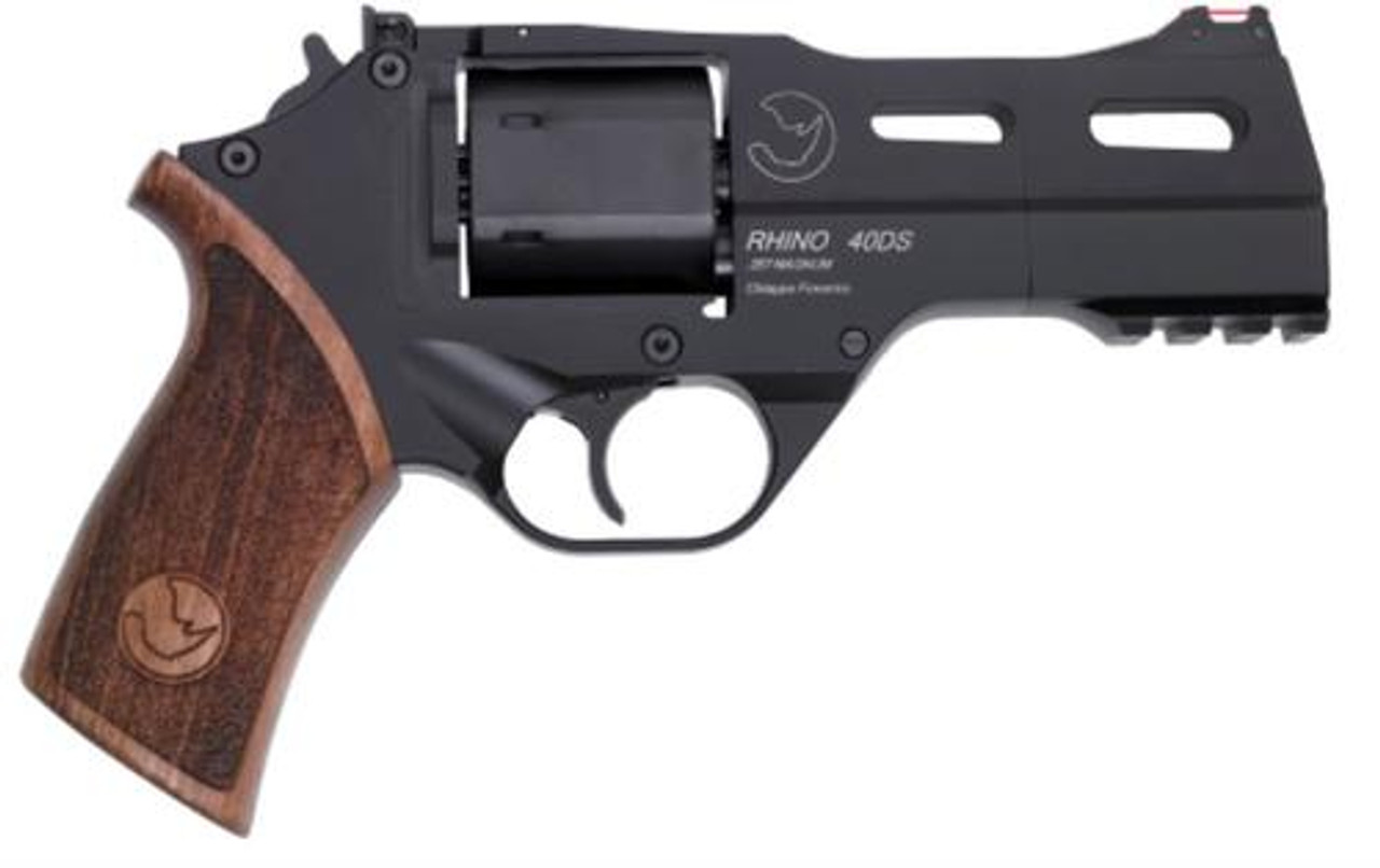 Chiappa Rhino 40DS, .357 Mag/.38 Spl, 4", 6rd, Black, Walnut Grips Chiappa Rhino 40DS, .357 Mag/.38 Spl, 4", 6rd, Black, Walnut Grips