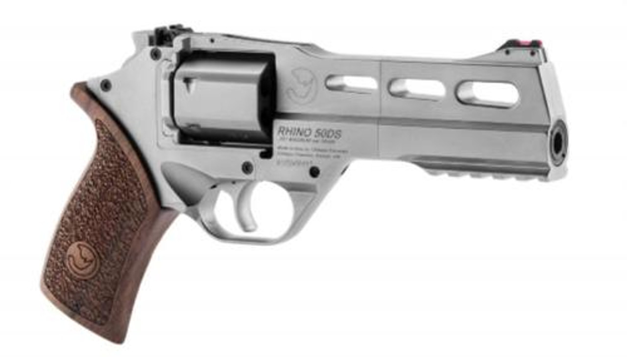 Chiappa Rhino 50DS SAR, Single Action Only-CA Legal .357 Mag, 5", 6rd, Walnut Grip, Stainless Steel Chiappa Rhino 50DS SAR, Single Action Only-CA Legal .357 Mag, 5", 6rd, Walnut Grip, Stainless Steel