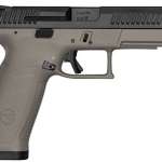 CZ P-10F, 9mm, 4.5" Barrel, Polymer Frame And Grips, Trigger Safety, Full Size, Semi-automatic, Night Sights, Striker Fired, 10Rd, Black Slide, Flat Dark Earth