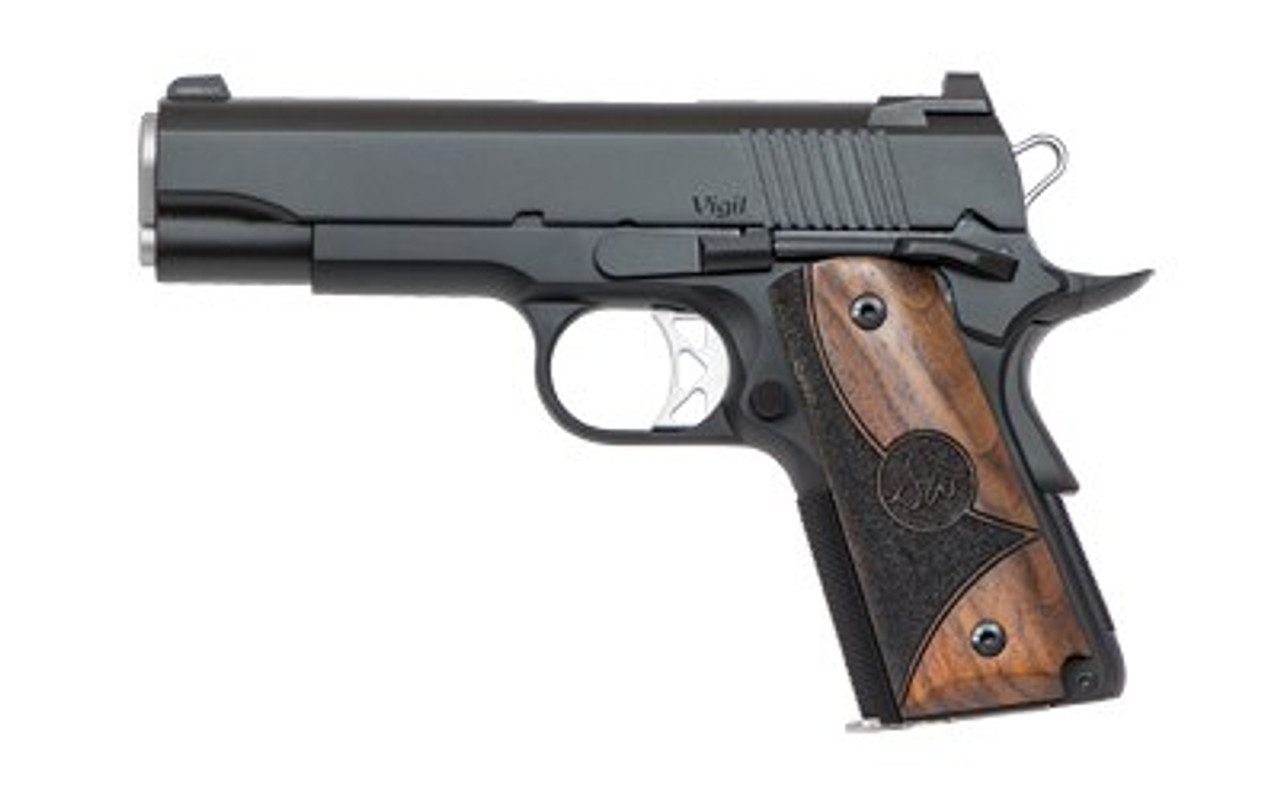 Dan Wesson Vigil CCO 1911, 9mm, 4.25", 8rd, Cocobolo Shadow Grips, Black SS Dan Wesson Vigil CCO 1911, 9mm, 4.25", 8rd, Cocobolo Shadow Grips, Black SS