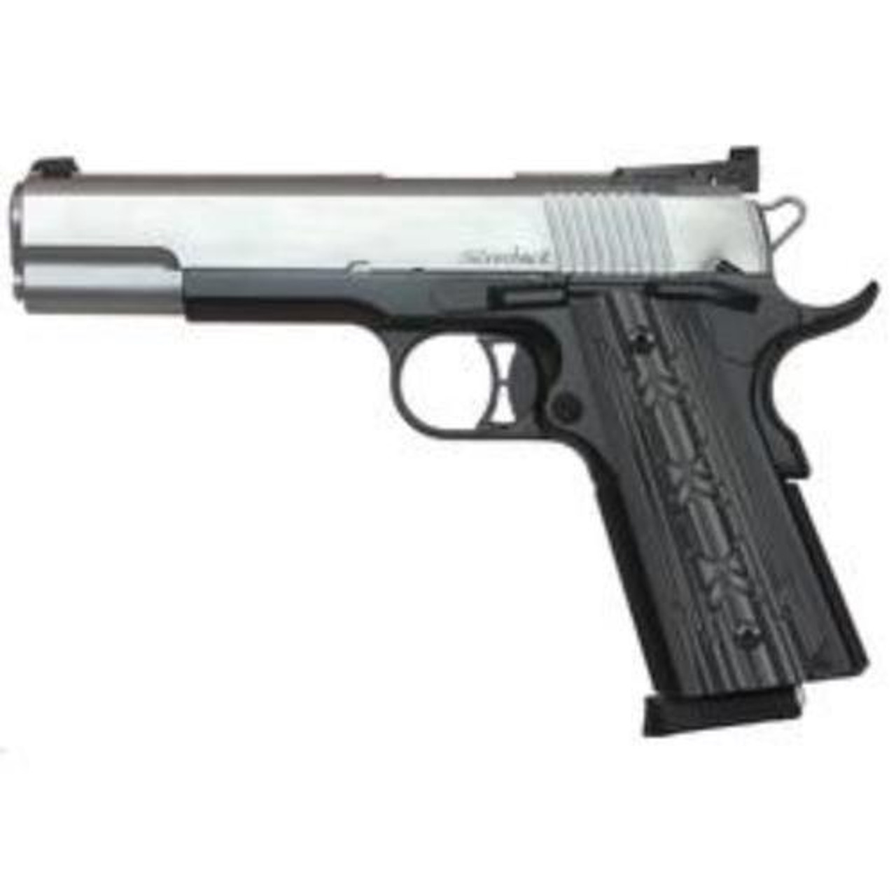 Dan Wesson Silverback 45 ACP, Stainless/Black Two Tone, Bomar Style Target Night Sights, 8rd Mags Dan Wesson Silverback 45 ACP, Stainless/Black Two Tone, Bomar Style Target Night Sights, 8rd Mags