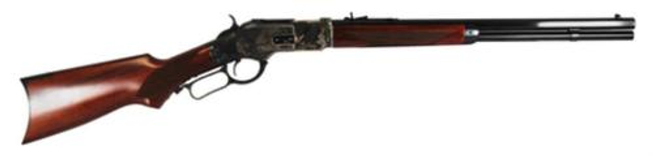Cimarron Firearms Model 1873 Short Rifle With Checkered Pistol Grip .357 Magnum 20" Octagon Barrel Blue Finish Walnut Stock 10rd Cimarron Firearms Model 1873 Short Rifle With Checkered Pistol Grip .357 Magnum 20" Octagon Barrel Blue Finish Walnut Stock 10rd