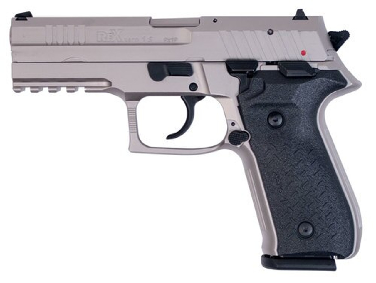 Arex Rex Zero 1 Standard Single/Double 9mm 4.25" Barrel, Black Polymer Grip Nickel Frame Nickel, 17rd Arex Rex Zero 1 Standard Single/Double 9mm 4.25" Barrel, Black Polymer Grip Nickel Frame Nickel, 17rd
