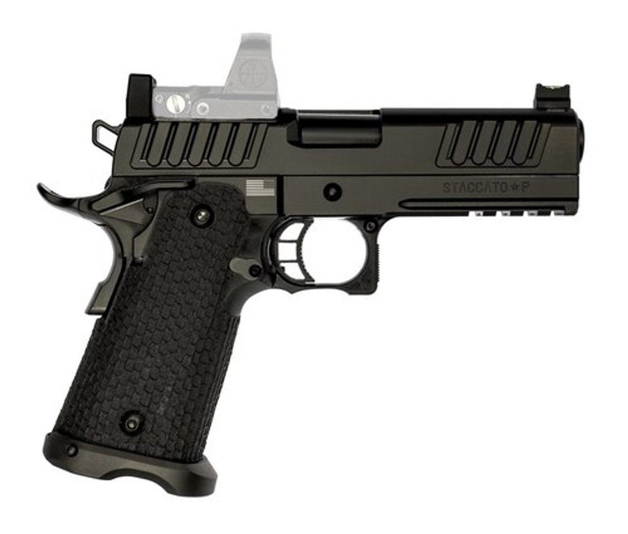 STI Staccato-P .45 ACP, 4.15" Bull Barrel, Optics Ready, Black W/ DLC BRL, 13rd STI Staccato-P .45 ACP, 4.15" Bull Barrel, Optics Ready, Black W/ DLC BRL, 13rd