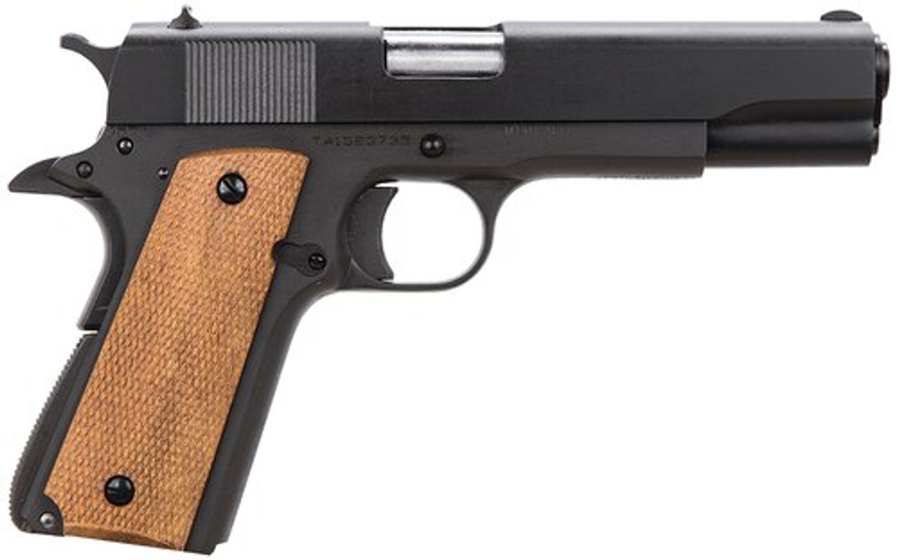 Taylor's 1911 Standard 45 ACP 5" Barrel, Walnut Grip Arched Housing Blued, 7rd Taylor's 1911 Standard 45 ACP 5" Barrel, Walnut Grip Arched Housing Blued, 7rd
