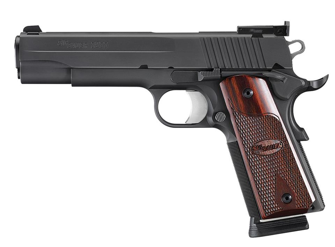 SIG 1911 Target *MA Comp 45 ACP 5 8+1 AS Rosewood Grip Black SIG 1911 Target *MA Comp 45 ACP 5 8+1 AS Rosewood Grip Black