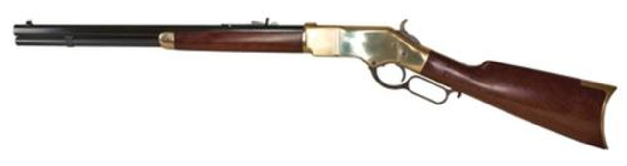 Cimarron 1866 Yellowboy Short Rifle .45 Colt 20" Barrel Standard Blue Finish Brass Frame 10rd Cimarron 1866 Yellowboy Short Rifle .45 Colt 20" Barrel Standard Blue Finish Brass Frame 10rd