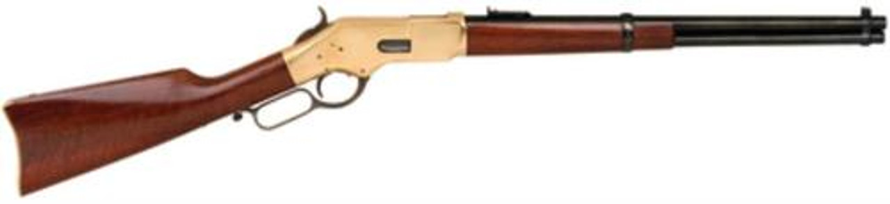 Cimarron 1866 Yellowboy Saddle Ring Carbine .38 Special 19" Barrel Blue Finish Brass Frame European Walnut Stock Cimarron 1866 Yellowboy Saddle Ring Carbine .38 Special 19" Barrel Blue Finish Brass Frame European Walnut Stock