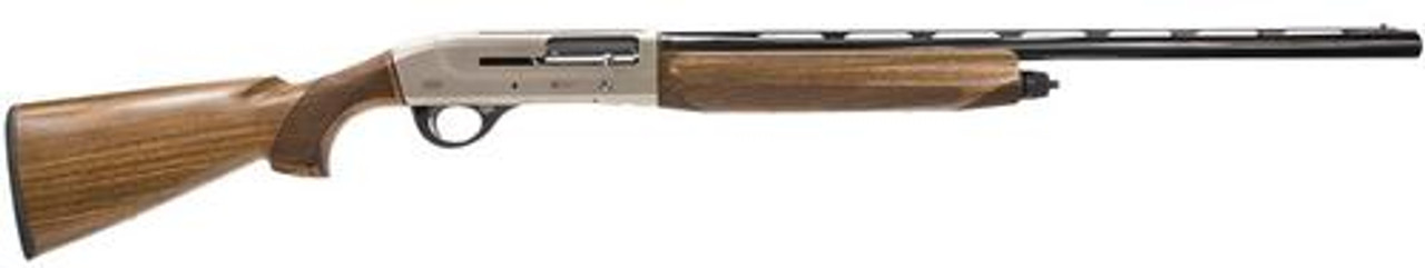 Breda Echo Semi-Auto 12 Ga, 26" Barrel, 3" Chamber, Nickel Aluminum Alloy Receiver, Walnut Stock Breda Echo Semi-Auto 12 Ga, 26" Barrel, 3" Chamber, Nickel Aluminum Alloy Receiver, Walnut Stock