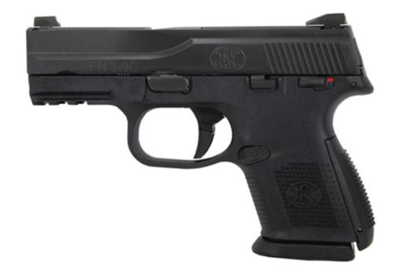 FN America, FNS-9C, Semi-automatic, 9mm, 3.6" Barrel, Polymer Frame, Black, Night Sights, 2-12Rd & 1-17Rd, Manual Safety, Compact Size, Fired Case FN America, FNS-9C, Semi-automatic, 9mm, 3.6" Barrel, Polymer Frame, Black, Night Sights, 2-12Rd & 1-17Rd, Manual Safety, Compact Size, Fired Case