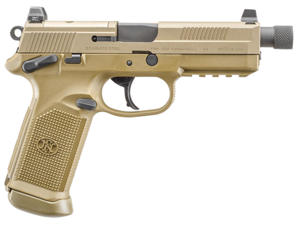 FN FNX-45 Vortex Venom Combo 45 ACP, 5.30" Threaded Barrel, Flat Dark Earth, Interchangeable Backstrap, 10rd FN FNX-45 Vortex Venom Combo 45 ACP, 5.30" Threaded Barrel, Flat Dark Earth, Interchangeable Backstrap, 10rd