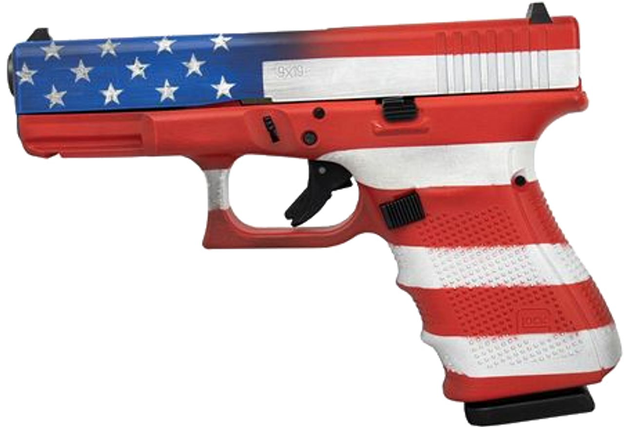 Glock G19 American Flag 9mm 4.4" Barrel 3 15rd mags Glock G19 American Flag 9mm 4.4" Barrel 3 15rd mags