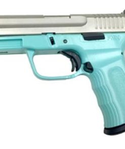 FMK 9C1 G2 9mm, 4", 10rd, Light Blue Polymer Frame, Silver Slide