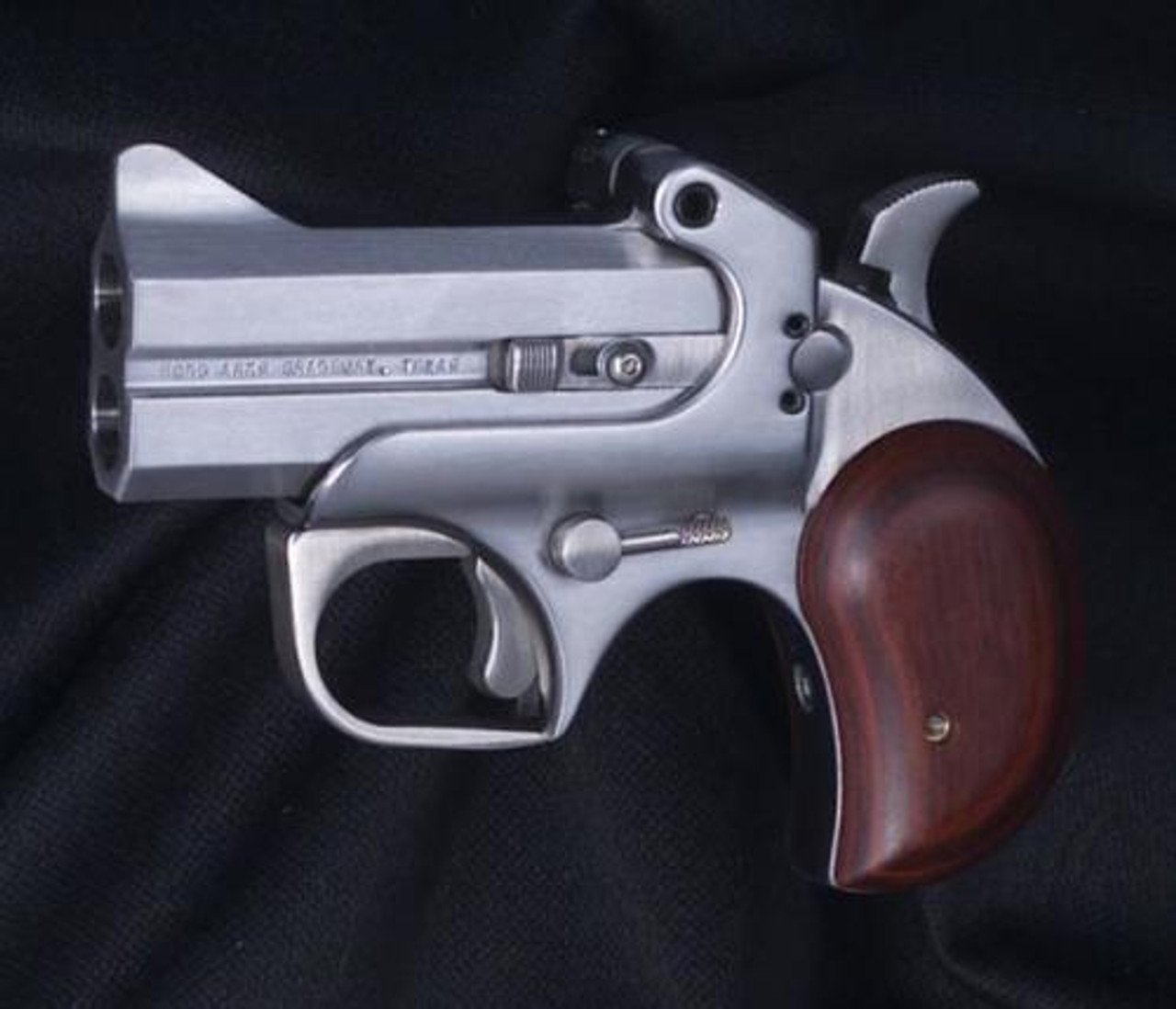 Bond Arms Texas Defender 410/45LC 3" 2rd Lam Rosewood Grip Satin SS Bond Arms Texas Defender 410/45LC 3" 2rd Lam Rosewood Grip Satin SS
