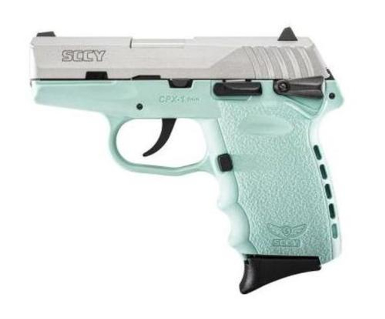 SCCY CPX-1 9mm, 3.1", 10rd, Robin Egg Blue Frame, SS Slide SCCY CPX-1 9mm, 3.1", 10rd, Robin Egg Blue Frame, SS Slide